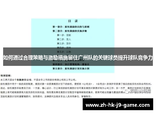 如何通过合理策略与激励措施留住广州队的关键球员提升球队竞争力 如何通过合理策略与激励措施留住广州队的关键球员提升球队竞争力