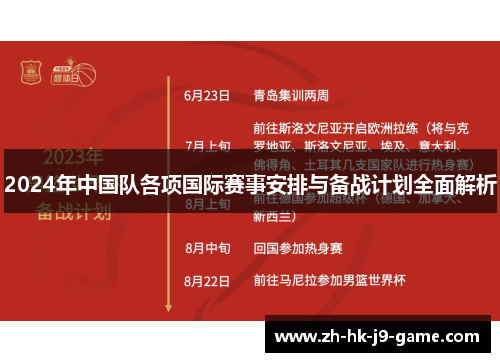 2024年中国队各项国际赛事安排与备战计划全面解析